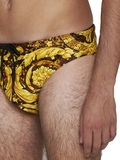 Shop Versace Underwear Sea Clothing In Caramel+black+gold