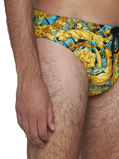 Shop Versace Underwear Sea Clothing In Glacer Green+black+gold