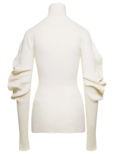 Shop Low Classic Volume Sleeve Knit Carigan In White
