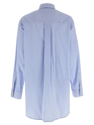 Shop Wardrobe.nyc 'thin Stripe' Shirt Dress In Blue