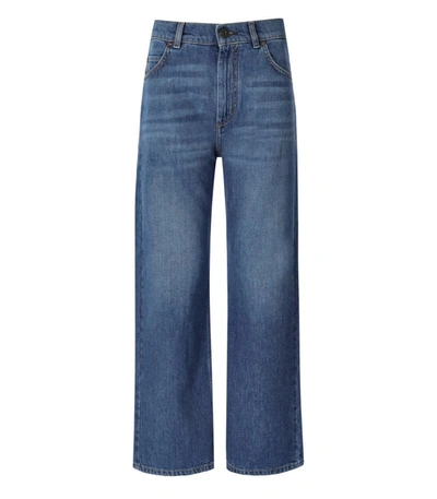 Shop Weekend Max Mara Caden Medium Blue Loose Fit Jeans