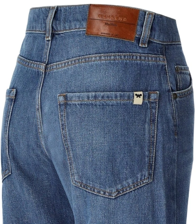 Shop Weekend Max Mara Caden Medium Blue Loose Fit Jeans