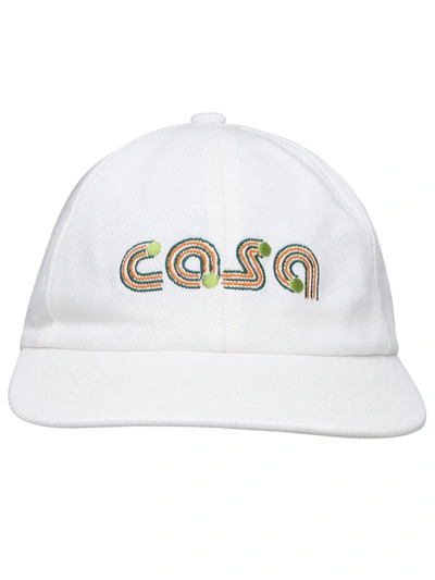 Shop Casablanca White Cotton Cap