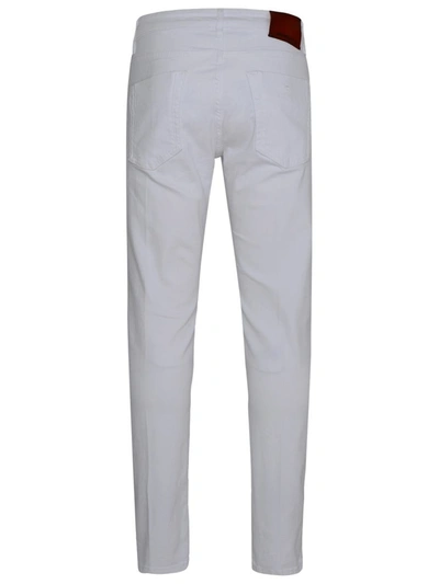 Shop Brian Dales White Cotton Jeans