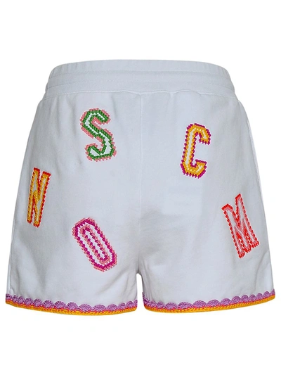 Shop Moschino White Cotton Shorts