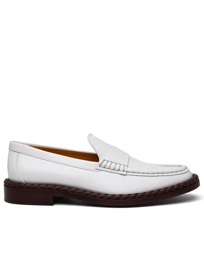 Shop Tod's White Leather Loafers