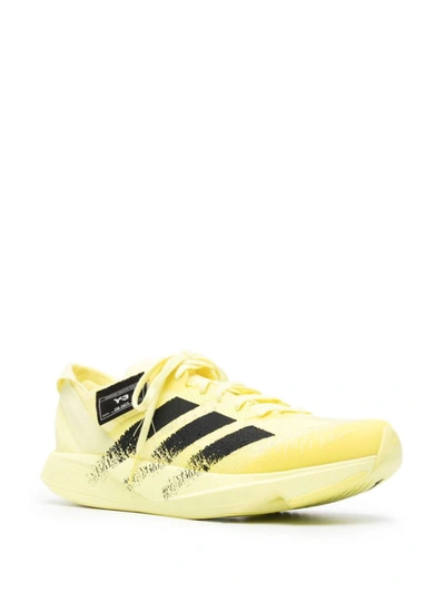 Shop Y-3 Adidas Takumi Sen 9 Two-tone Sneakers In Blush/yellow