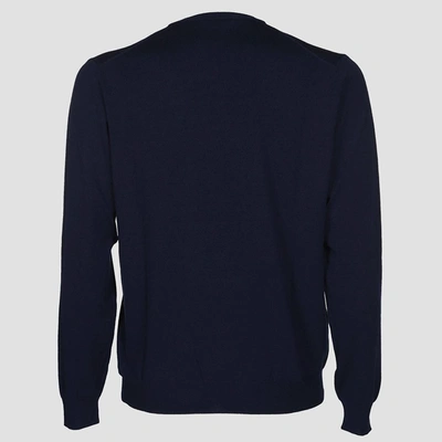 Shop Zanone Blue Virgin Wool Sweater