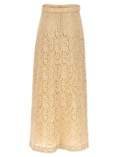 Shop Zimmermann 'sensory Lace' Skirt In Beige