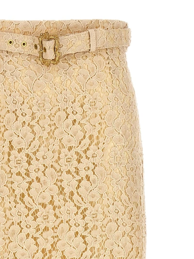 Shop Zimmermann 'sensory Lace' Skirt In Beige