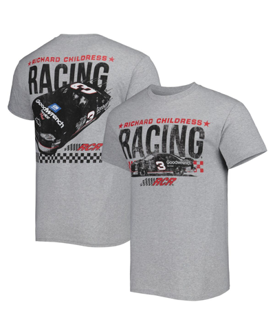 Shop Checkered Flag Sports Men's  Heather Gray Richard Childress Racing Goodwrench Two-sided Car T-shirt