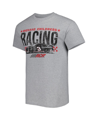 Checkered Flag Sports Men's  Heather Gray Richard Childress Racing Goodwrench Two-sided Car T-shirt In Heather Gray