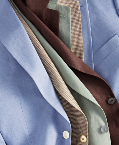 Shop Lauren Ralph Lauren Men's Ultraflex Classic-fit Linen Sport Coats In Light Blue