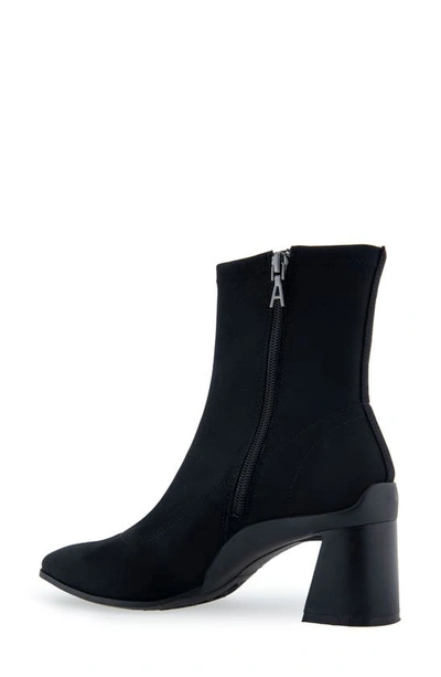 Shop Aerosoles Corinda Block Heel Bootie In Black Stretch