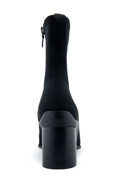 Aerosoles Corinda Block Heel Bootie In Black Stretch