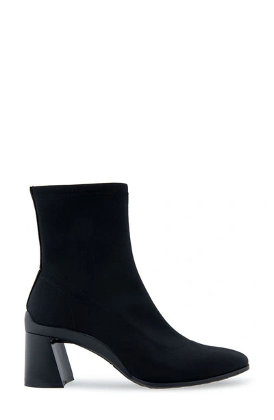 Shop Aerosoles Corinda Block Heel Bootie In Black Stretch