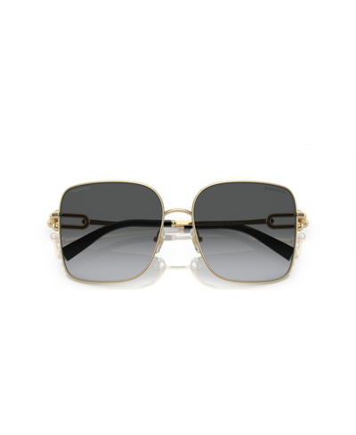 Shop Tiffany & Co Women's Polarized Sunglasses, Gradient Tf3094 In Pale Gold