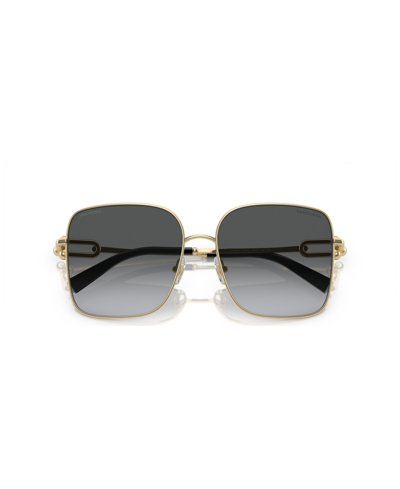 Tiffany & Co Women's Polarized Sunglasses, Gradient Tf3094 In Pale Gold