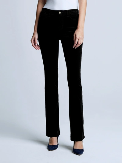 Shop L Agence Stevie Velvet Jean In Noir