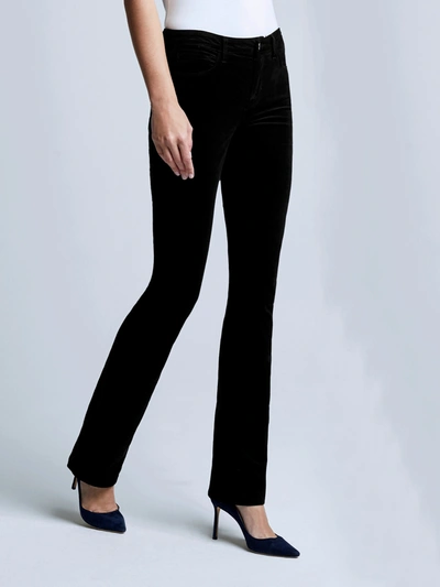 Shop L Agence Stevie Velvet Jean In Noir