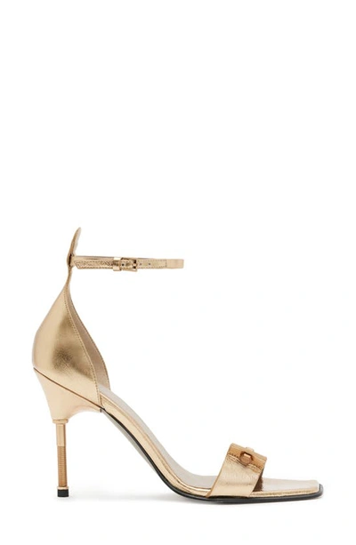 Shop Allsaints Betty Ankle Strap Sandal In Gold
