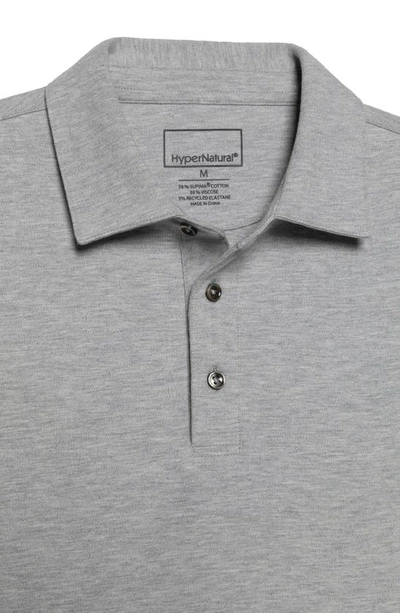 Shop Hypernatural El Capitán Classic Fit Supima® Cotton Blend Piqué Golf Polo In Grey Heather