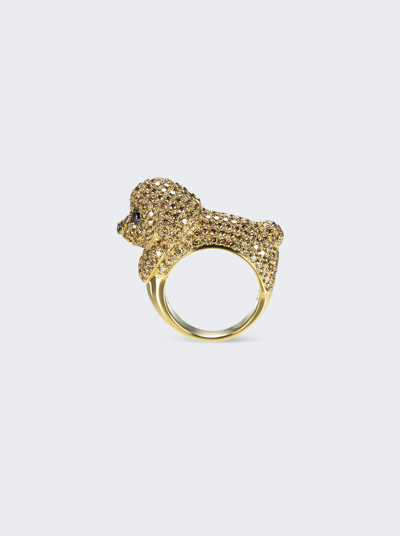 Shop Mio Harutaka Toy Poodle Ring In 18k Gold