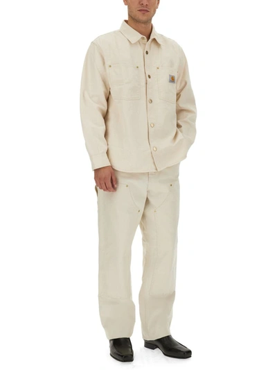 Shop Carhartt Wip Double Knee Pant In White