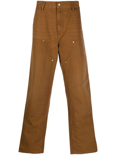 Shop Carhartt Wip Double Knee Pant In Camel