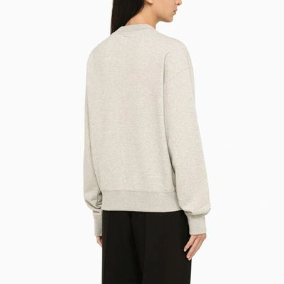 Shop Jil Sander Crewneck Sweatshirt With Logo In Grey