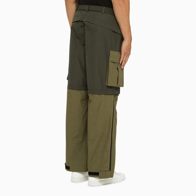 Shop Moncler X Pharrell Williams Convertible Cargo Trousers In Green
