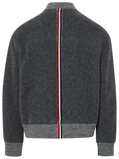 Shop Thom Browne Bomber In Grey