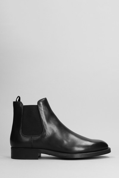 Shop Giorgio Armani Ankle Boots In Black Leather