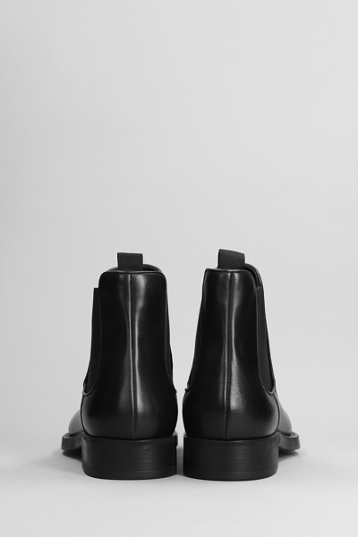 Shop Giorgio Armani Ankle Boots In Black Leather