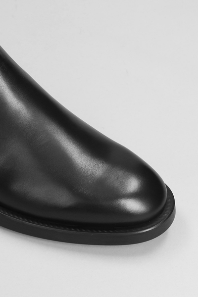 Shop Giorgio Armani Ankle Boots In Black Leather