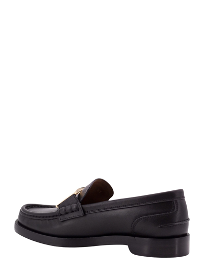 Shop Fendi Baguette Loafer In Black