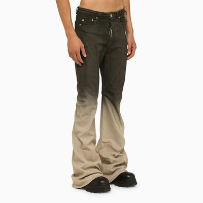 Shop Rick Owens Black/pearl Flared Jeans In Multicolor