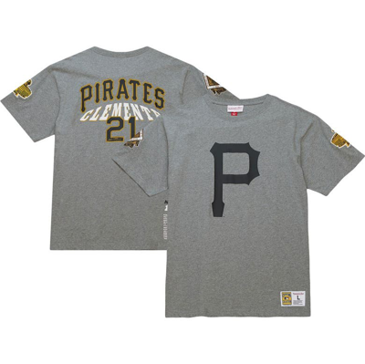 Men's Pittsburgh Pirates Roberto Clemente Mitchell & Ness Gray Legends  Collection Player T Shirt - Limotees