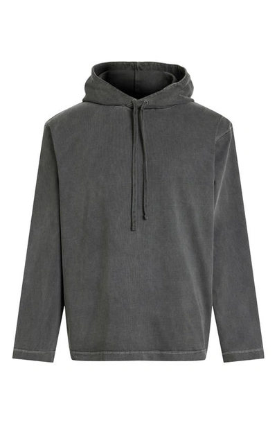 Shop Allsaints Brookes Long Sleeve Hooded T-shirt In Cinder Grey