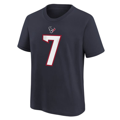 Shop Nike Youth  C.j. Stroud Navy Houston Texans Player Name & Number T-shirt