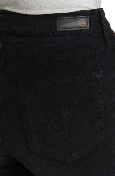 Shop Ag Farrah High Waist Stretch Corduroy Bootcut Pants In Sulfur Black