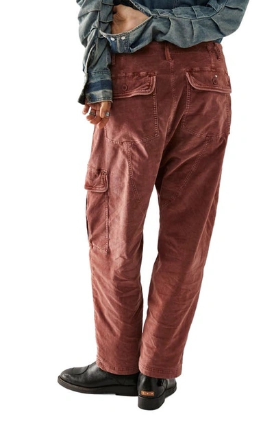 Shop Free People Bay To Breakers Destroyed Cargo Pants In Roasted Russet