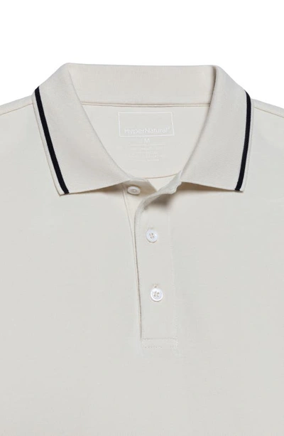 Hypernatural Matterhorn Supima® Cotton Blend Polo In Bone White