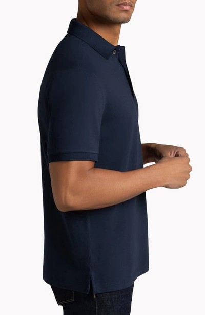 Shop Hypernatural Matterhorn Supima® Cotton Blend Polo In Midnight Navy