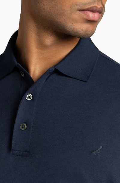 Shop Hypernatural Matterhorn Supima® Cotton Blend Polo In Midnight Navy