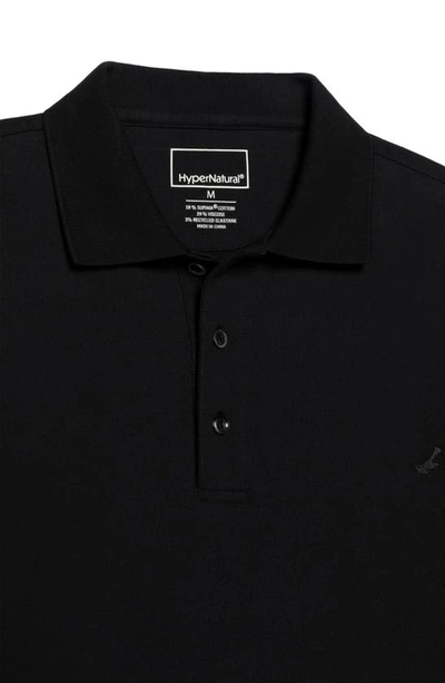 Shop Hypernatural Matterhorn Supima® Cotton Blend Polo In Black Beauty