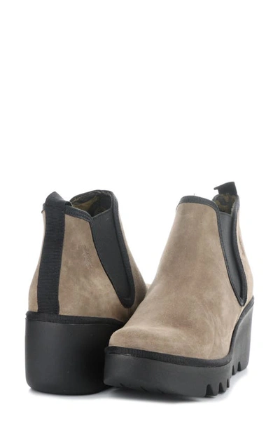 Shop Fly London Byne Wedge Chelsea Boot In 020 Taupe