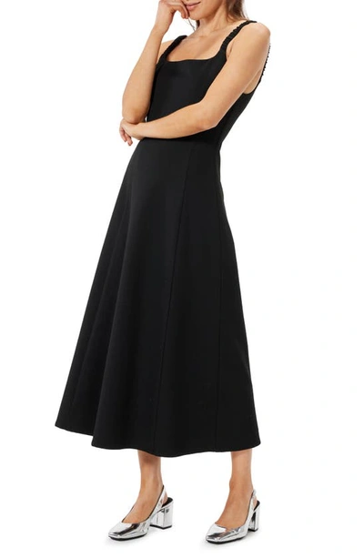 Sophie Rue Icon Sleeveless A-line Midi Dress In Black