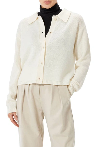 Shop Sophie Rue Janie Collared Cashmere & Wool Cardigan In Ivory