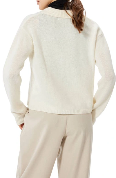 Shop Sophie Rue Janie Collared Cashmere & Wool Cardigan In Ivory